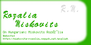 rozalia miskovits business card